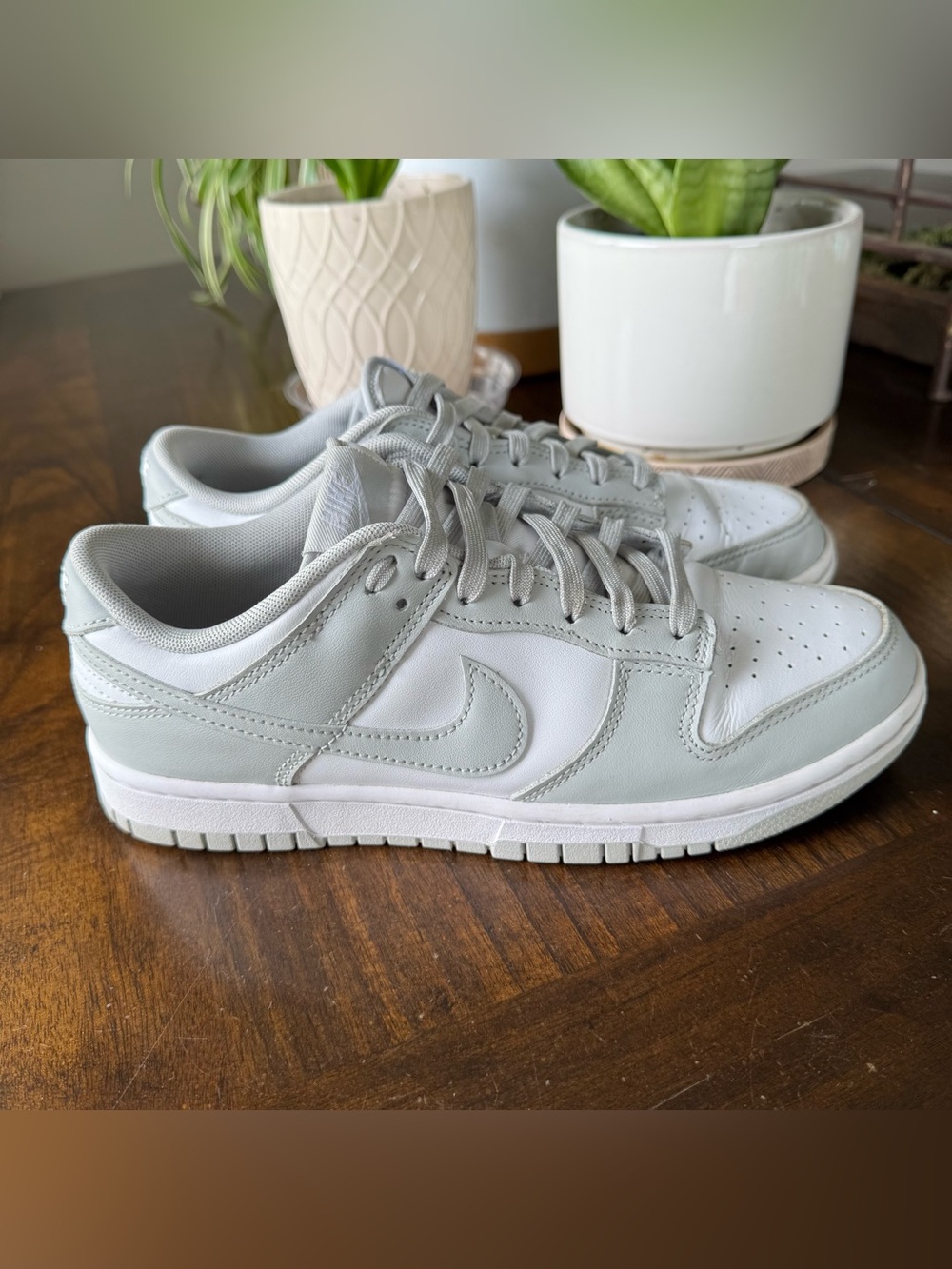 Nike Dunk Low in Gray and White mens size 8 women’s 9.5